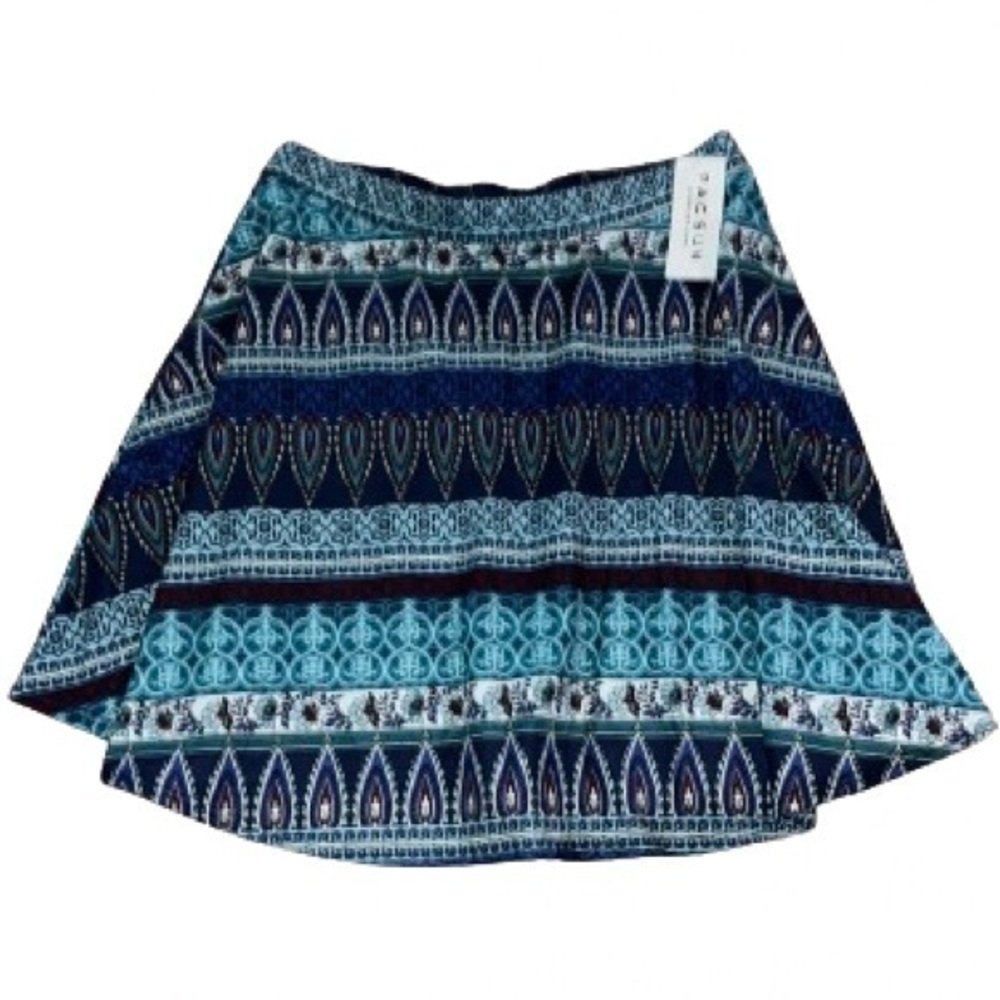 LA Hearts blue boho print mini skirt NWT size M